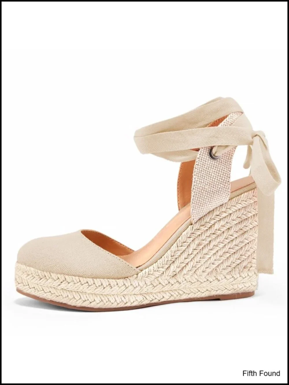 Espadrilles Wedge Sandals Closed Toe Ankle Strap Lace Up Suede Platform